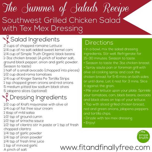 soutwest grilled chicken salad recipe 2
